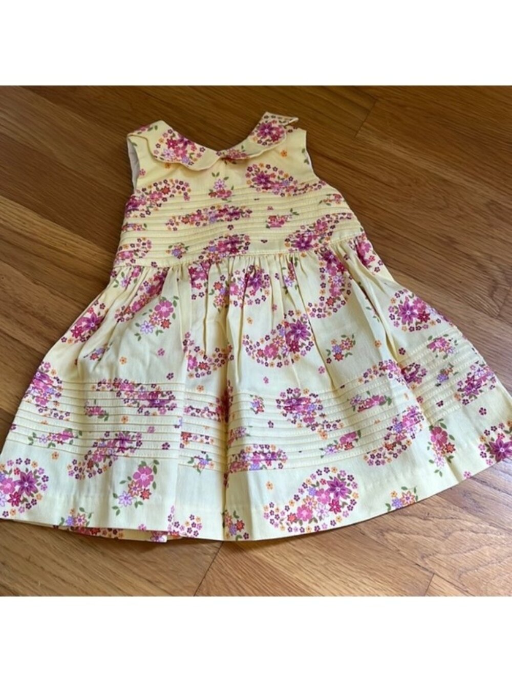 Laura Ashley yellow flowered dress with diaper cover